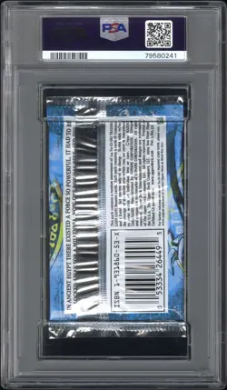 PSA 8 NM-MT Yugioh LOB Legend of Blue Eyes White Dragon 1st Edition Booster Pack - Image 2