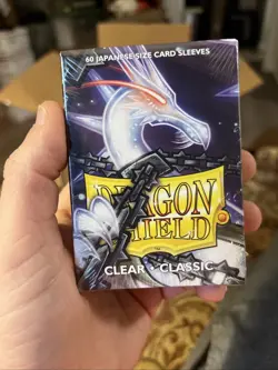 Dragon Shield 60CT Deck Sleeves Japanese size Clear AT-10601 Yugioh TCG New 5706569106010 - Image 1