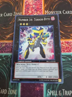 Yugioh Number 34: Terror-Byte PRC1-ENV02 Secret Rare Limited Near Mint - Image 1
