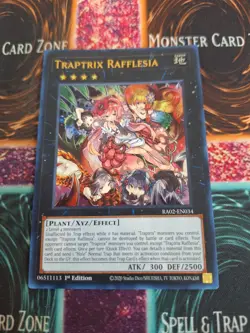 Yugioh Traptrix Rafflesia RA02-EN034 Ultra Rare 1st Edition Near Mint - Image 1