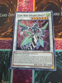 Yugioh Clear Wing Synchro Dragon LED8-EN001 Super Rare 1st Edition Near Mint - Image 1