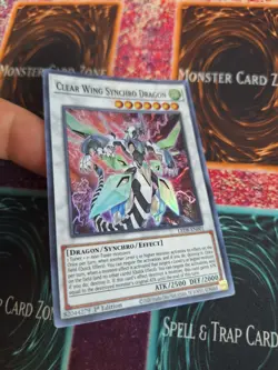 Yugioh Clear Wing Synchro Dragon LED8-EN001 Super Rare 1st Edition Near Mint - Image 2