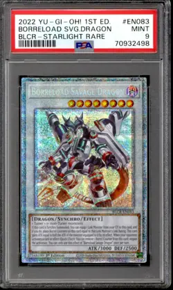 Yu-Gi-Oh 1st Edition Borreload Savage Dragon BLCR-EN083 Starlight PSA 9 YuGiOh - Image 1