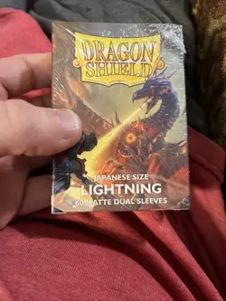 Japanese Matte Dual Lightning 60 ct Dragon Shield Sleeves YuGiOh New - Image 1
