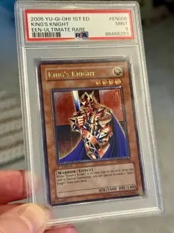 Yugioh PSA 9 King's Knight EEN-EN006 1st Edition Ultimate Rare Euro Print - Image 1
