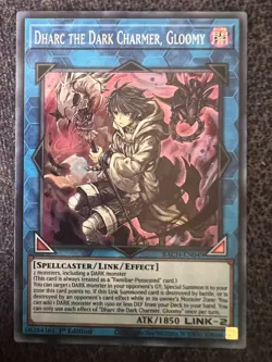 Yugioh Dharc The Dark Charmer, Gloomy BACH-EN049 Super Rare 1st Edition NM - Image 1