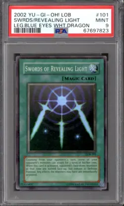 Yu-Gi-Oh Legend Blue Eyes Swords Revealing Light LOB-101 PSA 9 YuGiOh - Image 1
