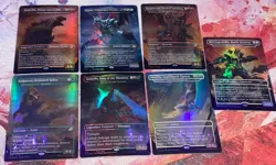 Magic Mtg Ikoria Godzilla Set With Secret lair Lands 23 Cards Full Art Foil NM - Image 2
