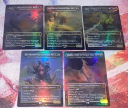 Magic Mtg Ikoria Godzilla Set With Secret lair Lands 23 Cards Full Art Foil NM - Image 3