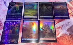 Magic Mtg Ikoria Godzilla Set With Secret lair Lands 23 Cards Full Art Foil NM - Image 5