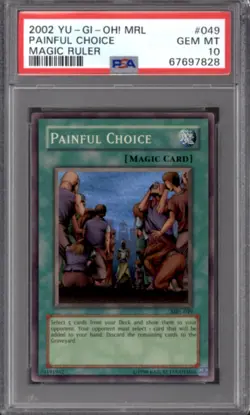 Yu-Gi-Oh Magic Ruler Painful Choice MRL-049 PSA 10 GEM MINT POP 12 YuGiOh - Image 1