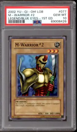 Yu-Gi-Oh Legend BEWD 1st Edition M-Warrior #2 LOB-077 PSA 10 GEM MINT YuGiOh - Image 1