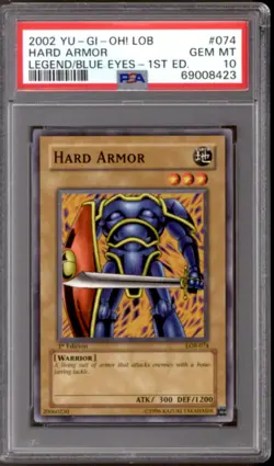 Yu-Gi-Oh Legend Blue Eyes 1st Edition Hard Armor LOB-074 PSA 10 GEM MINT YuGiOh - Image 1