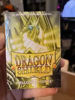 60-pack DRAGON SHIELD YELLOW MATTE JAPANESE Card Sleeves Mini Deck Yugioh New - Image 1