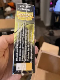 60-pack DRAGON SHIELD YELLOW MATTE JAPANESE Card Sleeves Mini Deck Yugioh New - Image 2