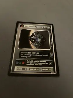 STAR TREK CCG THE BORG RARE CARD BORG QUEEN'S SHIP - Image 1