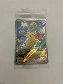 Pokemon TCG Sv: Scarlet & Violet Pikachu Promo Holo Card 027 Sealed - Image 1