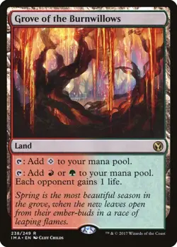 Grove of the Burnwillows x1 Iconic Masters MTG Magic The Gathering Land Card - Image 1