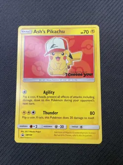 Ash's Pikachu - SM109- Black Star Promo - Pokemon Card - NM/M - Image 1