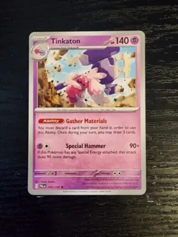 Tinkaton 105/193 Paldea Evolved Non-Holo Rare Pokemon Card NM - Image 1