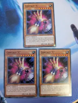 YuGiOh! Contact "C" EXFO-EN037 x 3 PLAYSET 1st Ed - Image 1