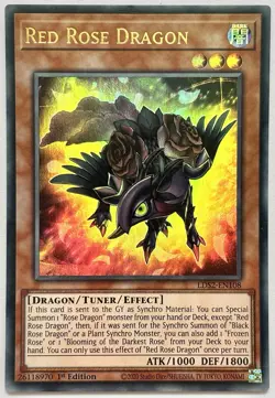 LDS2-EN108 Red Rose Dragon - Ultra Rare 1st Edition Lightly Played YuGiOh Card - Image 1