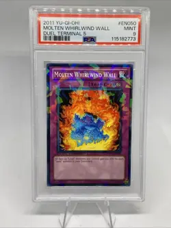 YU-GI-OH! Molten Whirlwind Wall Duel Terminal 5 Ultra Rare 2011 DT05 EN050 PSA9 - Image 1