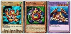 Thousand Dragon Rare* MIL1+ Time wizard LCJW + Baby Dragon LDK2 - Unlimited - Image 1