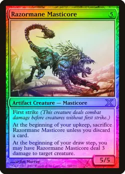 Razormane Masticore FOIL 10th Edition NM Artifact Rare MAGIC MTG CARD ABUGames - Image 1
