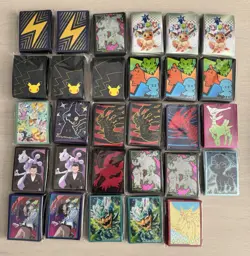 Pokemon TCG ETB & Collection Box Card Sleeves - Lot of 29 Packs (New & Sealed) - Image 1