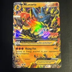 Pokemon Mega M Lucario EX Holo Card 55/111 XY-Furious Fists Near Mint NM - Image 1