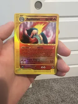 Pokemon TCG Typhlosion Expedition Base Set Reverse Holo Rare Card 28/165 - Image 1