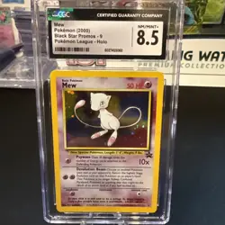 Pokemon TCG Black Star Promo Holo Card Mew #9 CGC 8.5 - Image 1