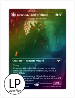 1x Dracula, Lord of Blood, Borderless Art Foil, MTG LP Light Play - Image 1