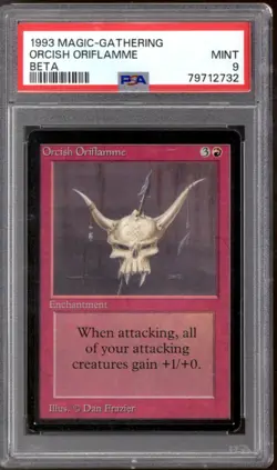 Magic MTG Beta Orcish Oriflamme PSA 9 NEAR MINT NM - Image 1