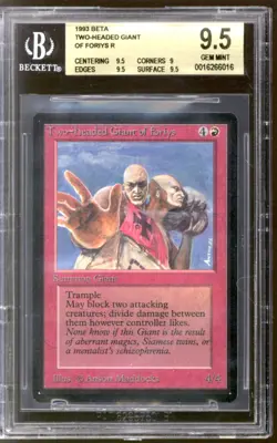 Magic MTG Beta Two-Headed Giant of Foriys BGS 9.5 (9.5, 9, 9.5, 9.5) GEM MINT - Image 1