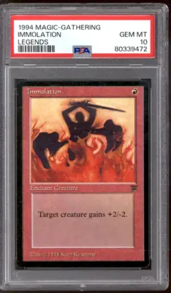 Magic MTG Legends Immolation PSA 10 GEM MINT - Image 1