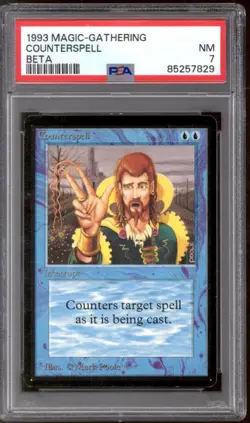 Magic MTG Beta Counterspell PSA 7 NEAR MINT NM - Image 1