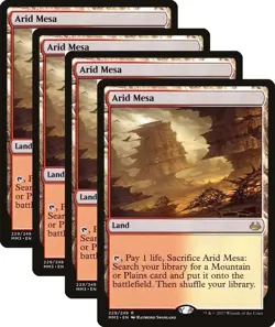 Magic MTG Modern Masters 3 PLAYSET 4x Arid Mesa x4 NEAR MINT NM - Image 1