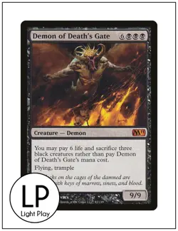 1x Demon of Death's Gate, Core Set 2011, MTG LP Light Play - Image 1