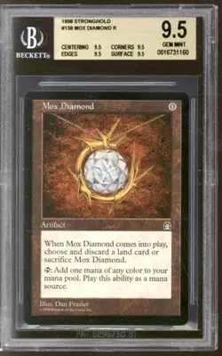 Magic MTG Stronghold Mox Diamond BGS 9.5 (9.5, 9.5, 9.5, 9.5) GEM MINT QUADS - Image 1