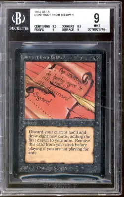 Magic MTG Beta Contract from Below BGS 9 (9.5, 8.5, 9, 9) NEAR MINT NM - Image 1