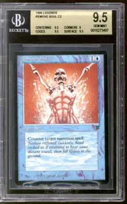 Magic MTG Legends Remove Soul BGS 9.5 (9.5, 9, 9.5, 9.5) GEM MINT - Image 1