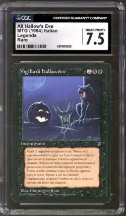 Magic MTG Legends Italian All Hollow's Eve CGC 7.5 LIGHTLY PLAYED LP - Image 1