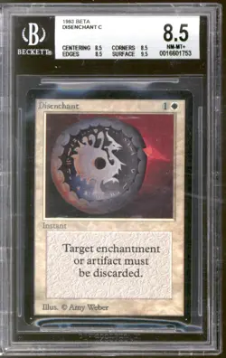 Magic MTG Beta Disenchant BGS 8.5 (8.5, 8.5, 8.5, 9.5) NEAR MINT NM - Image 1