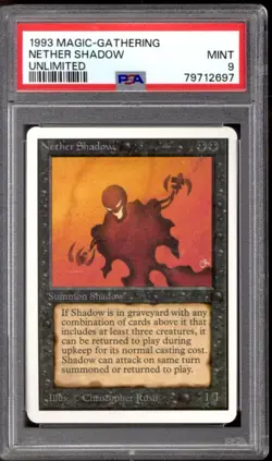 Magic MTG Unlimited Nether Shadow PSA 9 NEAR MINT NM - Image 1