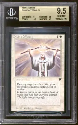Magic MTG Legends Divine Offering BGS 9.5 (9, 9.5, 9.5, 9.5) GEM MINT - Image 1