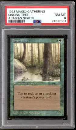 Magic MTG Arabian Nights Singing Tree PSA 8 NEAR MINT NM - Image 1