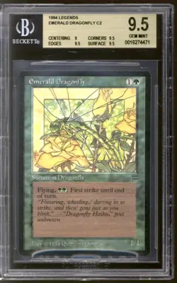 Magic MTG Legends Emerald Dragonfly BGS 9.5 (9, 9.5, 9.5, 9.5) GEM MINT - Image 1