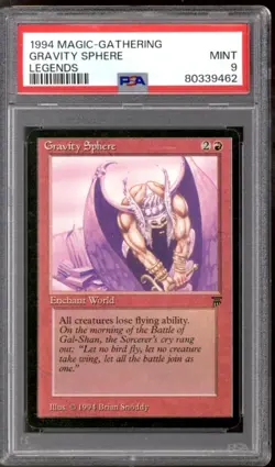 Magic MTG Legends Gravity Sphere PSA 9 NEAR MINT NM - Image 1